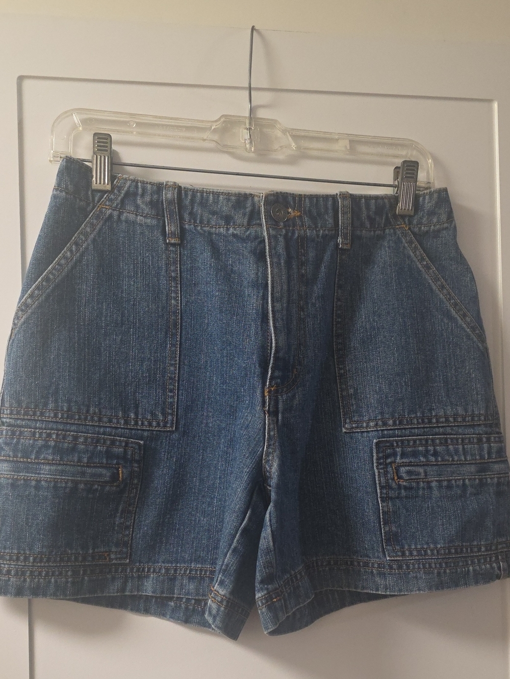 Sonoma Life + Style High-Rise Blue Denim Utility Jean Shorts Size 6